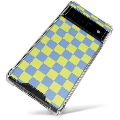 Neon Checkered Google Pixel 6 Clear Case
